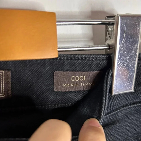 Men’s 34 Heritage Dark Denim Cool Mid-rise Tapered Jeans 34/34 - Picture 6 of 10